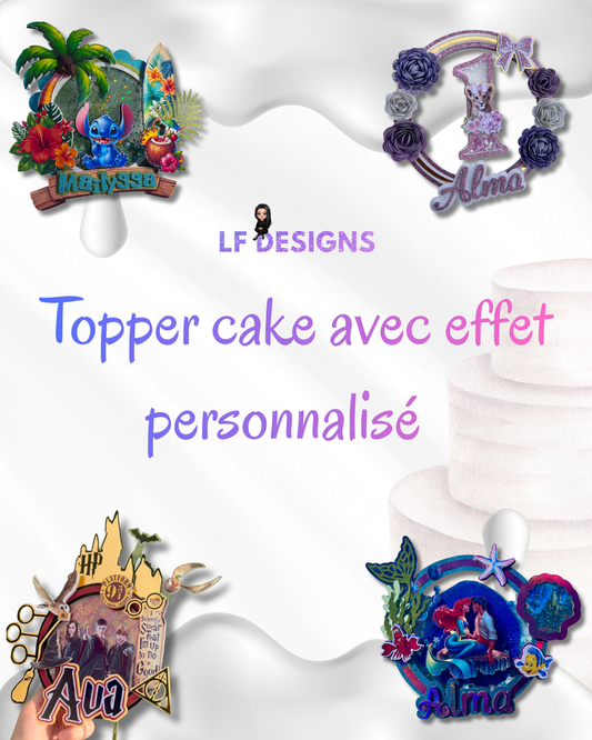 Personnalisation topper cake effet ✨ LF DESIGNS