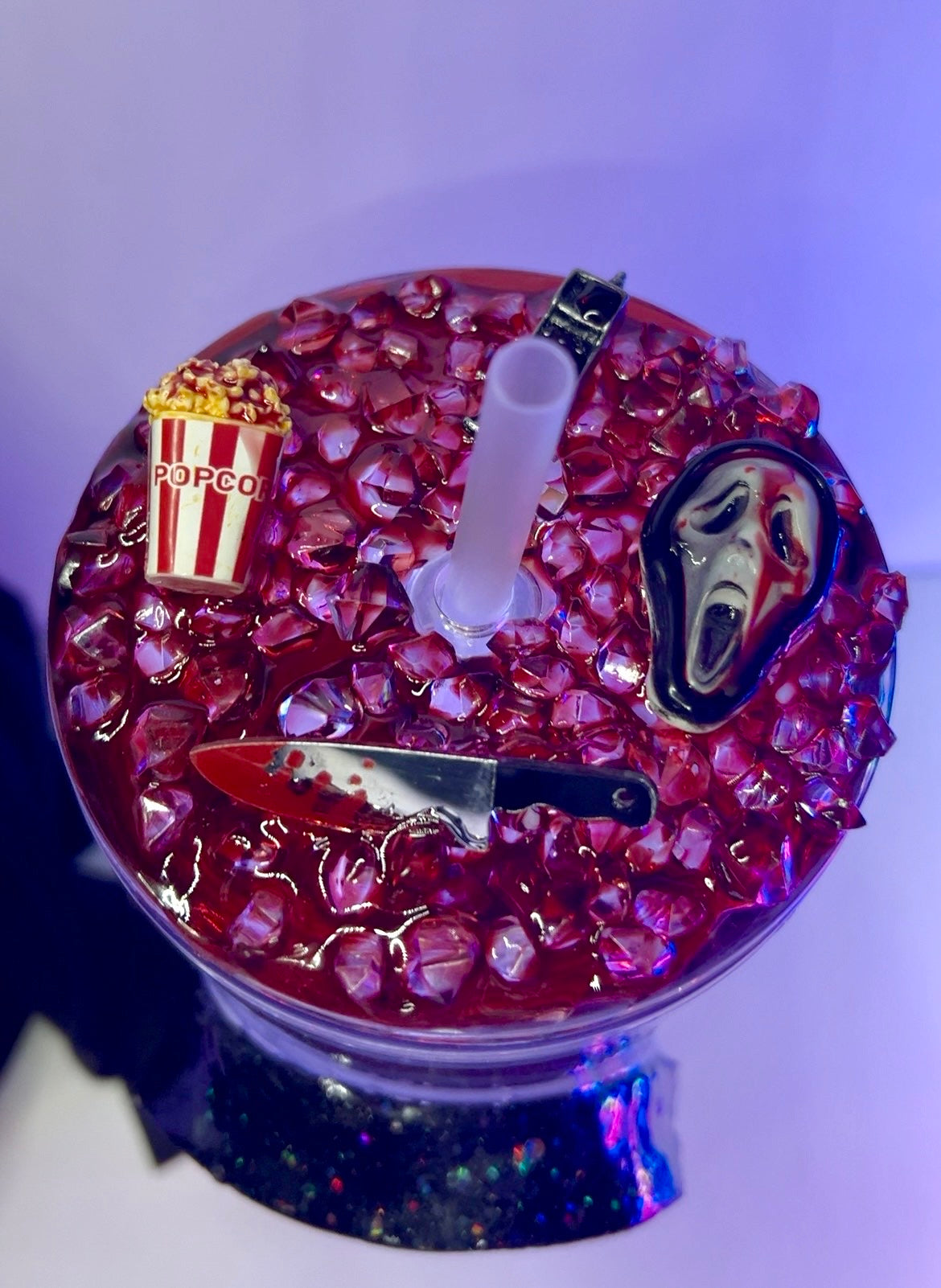 🩸 Gobelet Ghostface – Effet Lave Sang | Pièce Artisanale Unique 🔪 LF DESIGNS